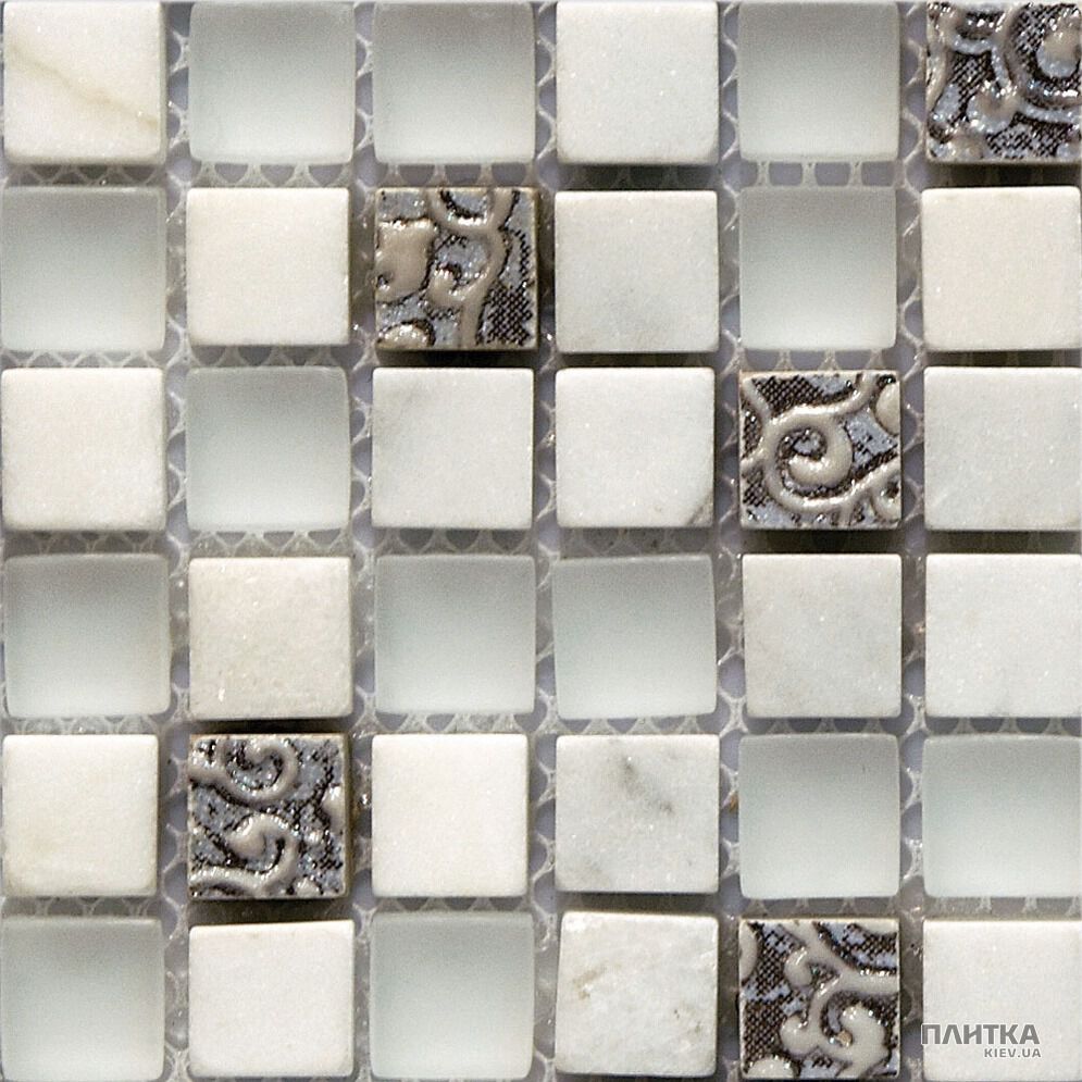 Мозаика Mozaico de Lux CL-MOS CL-MOS HS1130 белый,коричневый