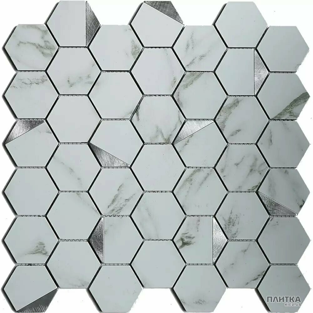 Мозаика Mozaico de Lux CL-MOS CL-MOS CCLAYRK23022 300х298х4 серебро