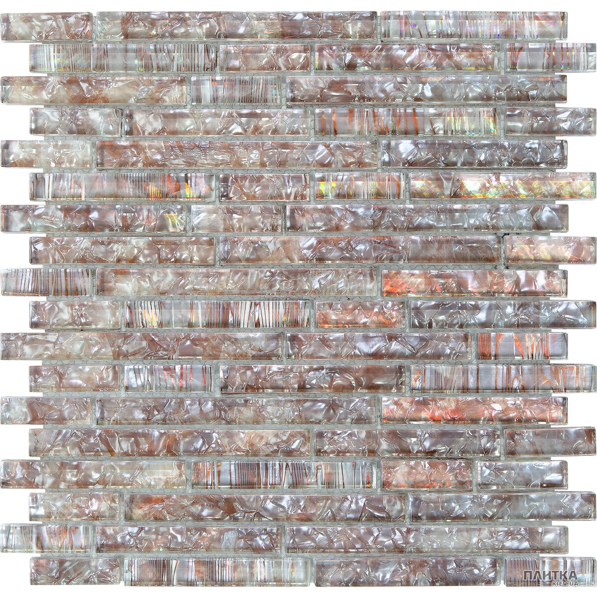 Мозаика Mozaico de Lux K-MOS K-MOS SHELL 02 (SHINE) коричневый
