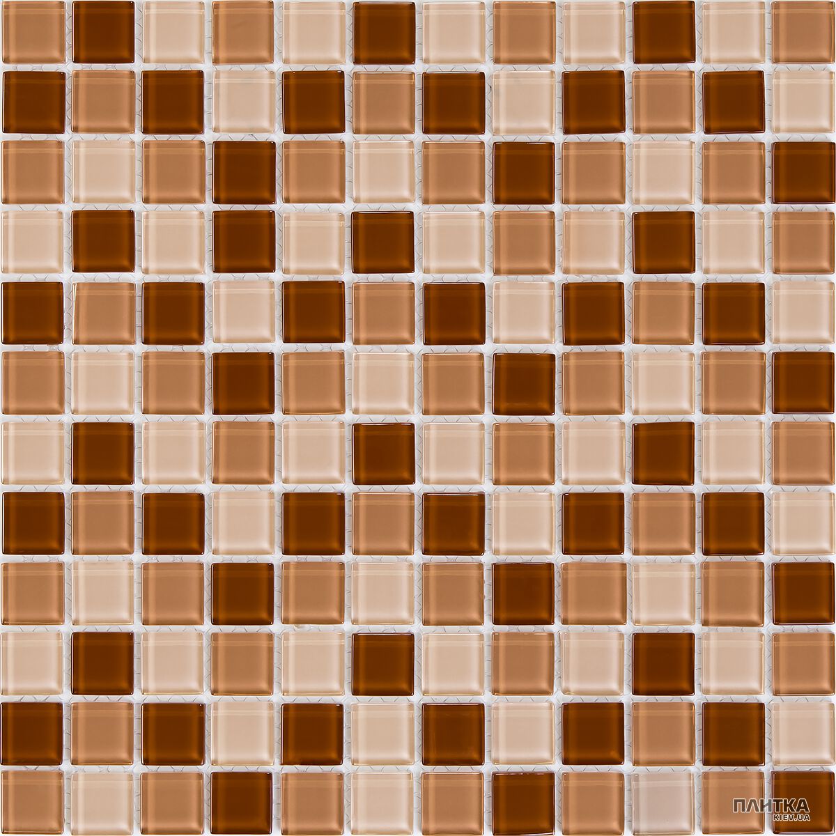 Мозаїка Mozaico de Lux K-MOS K-MOS K4015 (23x23) BROWN MIX бежевий