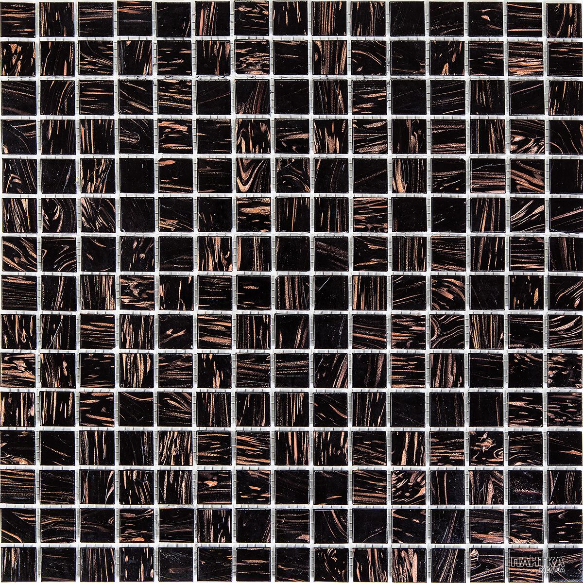 Мозаика Mozaico de Lux K-MOS K-MOS CBB003 DARK BROWN коричневый,черный,с авантюрином
