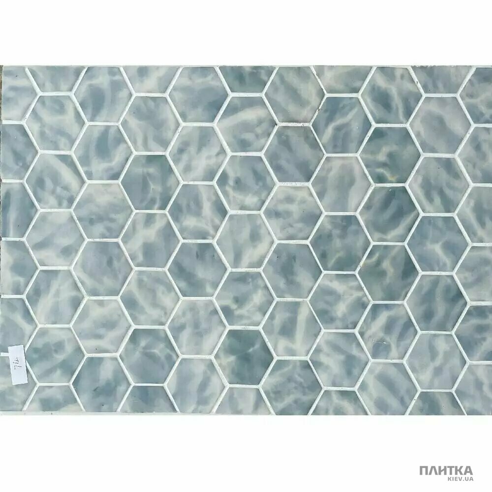 Мозаїка Mozaico de Lux M-MOS (M)DPG098TM-086A-6 317х325х6 блакитний