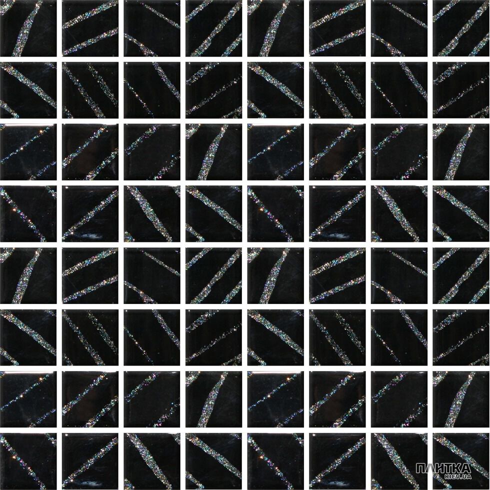 Мозаика Mozaico de Lux M-MOS M-MOS MSD-400 LUX BLACK черный