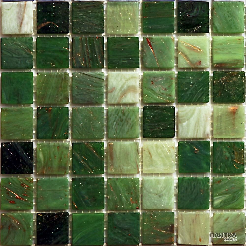 Мозаика Mozaico de Lux R-MOS R-MOS 20GN4041424344 GREEN MIX зеленый,микс