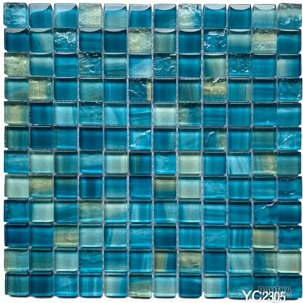 Мозаїка Mozaico de Lux R-MOS R-MOS YC2305 300х300х8 блакитний,синій