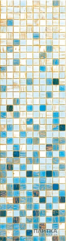 Мозаика Mozaico de Lux R-MOS R-MOS MV0614 TURQUASE бирюзовый,растяжка,с авантюрином