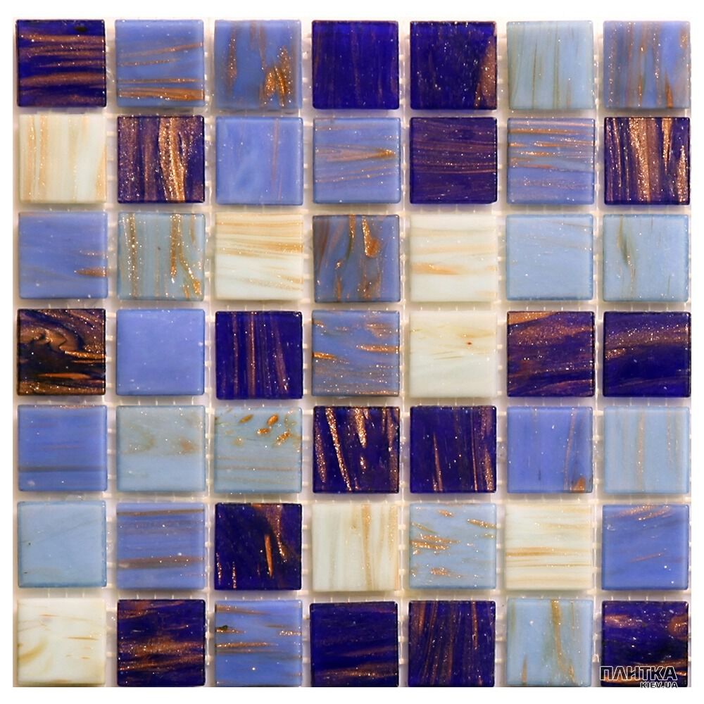 Мозаика Mozaico de Lux R-MOS R-MOS MIX (20G36303334) GOLD SAPFIR синий