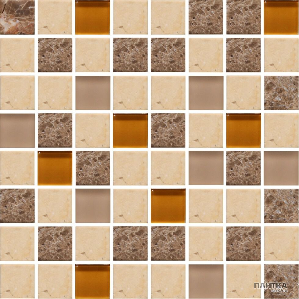Мозаика Mozaico de Lux S-MOS S-MOS S823-6 ANTIQUE MIX бежевый,коричневый