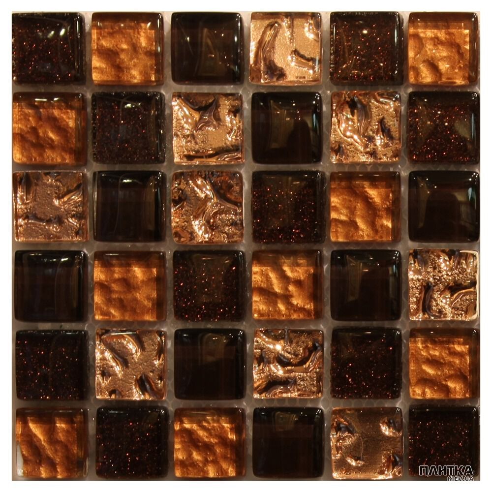 Мозаика Mozaico de Lux S-MOS S-MOS DD04E+E69+GO15+Z17C светло-коричневый,темно-бежевый