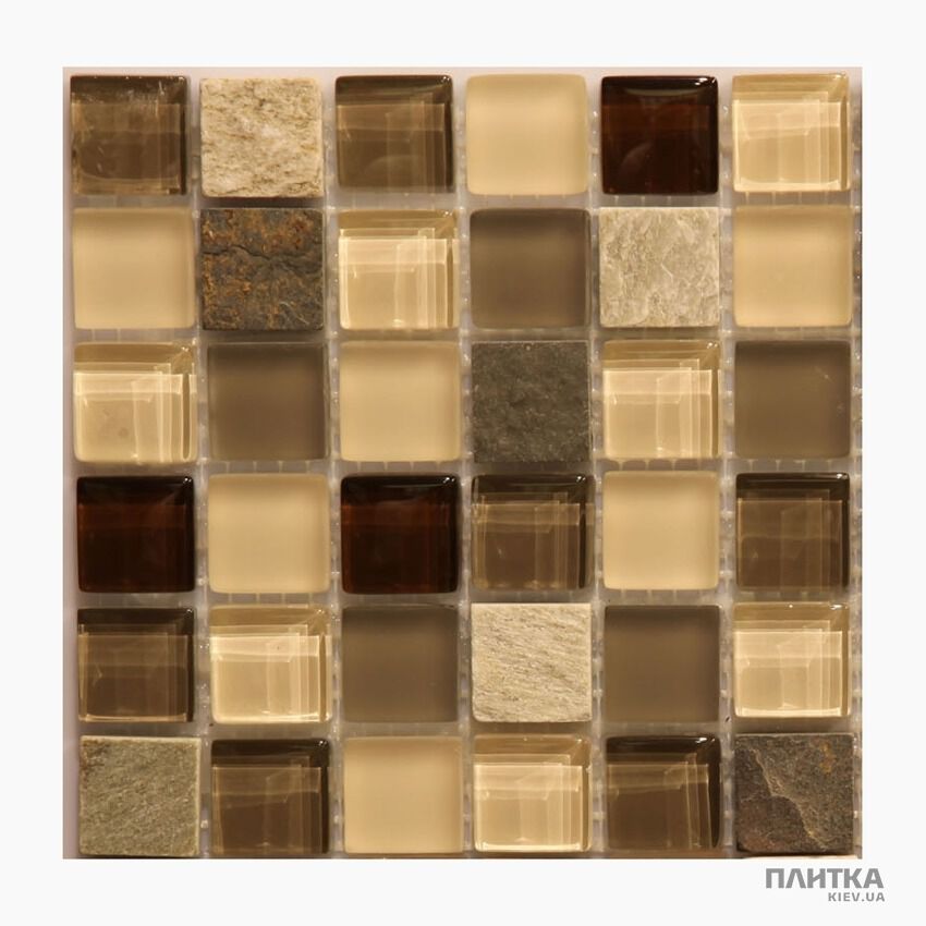 Мозаика Mozaico de Lux S-MOS S-MOS HS0634 бежевый,коричневый,микс