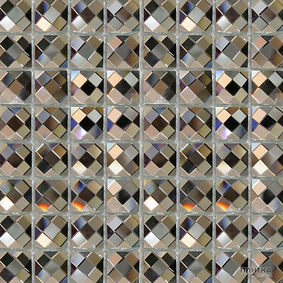 Мозаика Mozaico de Lux S-MOS S-MOS DIAMOND 9 (WHITE) серебро