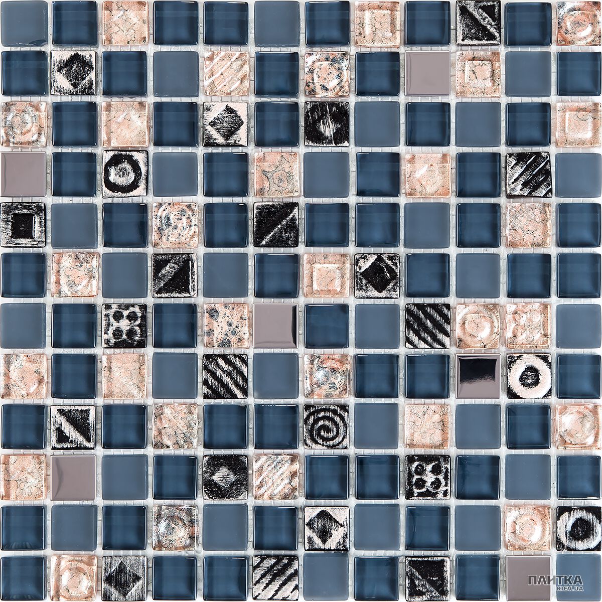 Мозаика Mozaico de Lux S-MOS S-MOS HS0422 (23x23) синий