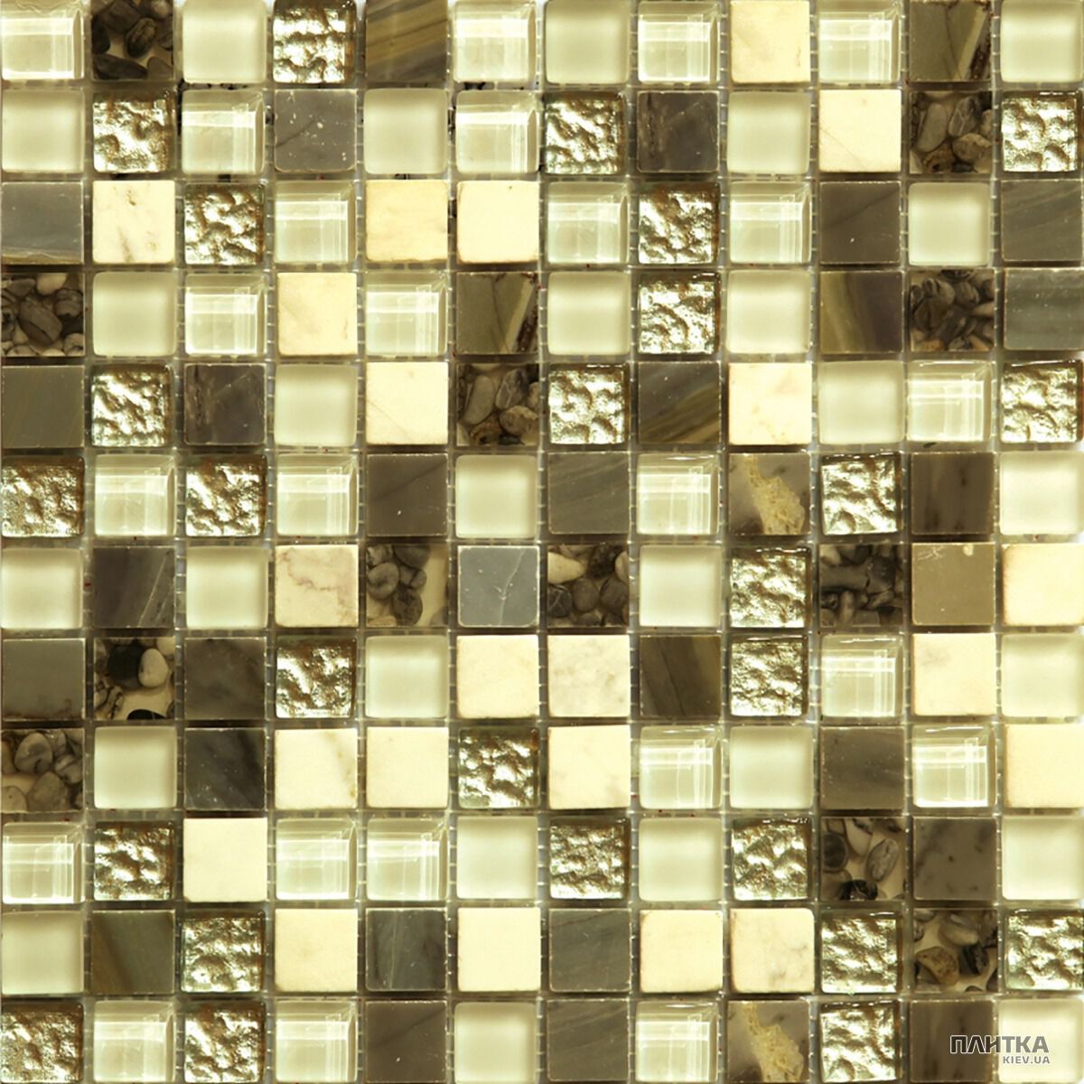 Мозаика Mozaico de Lux S-MOS S-MOS HS0343 ST+ GL GREY желтый
