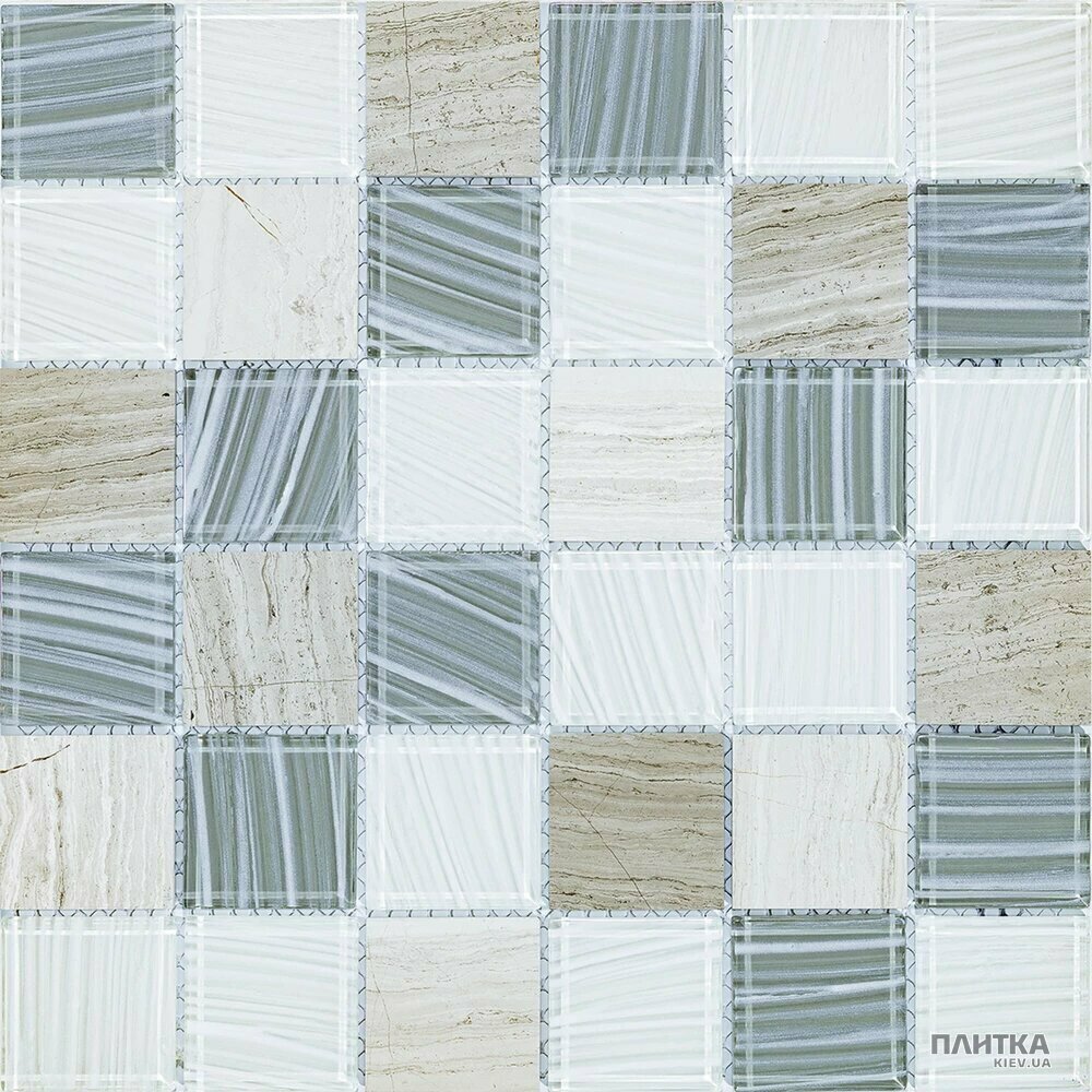 Мозаика Mozaico de Lux S-MOS S-MOS BMM0061-017A-4 300х300х4 бежевый,голубой,микс,светло-серый,бежево-коричневый