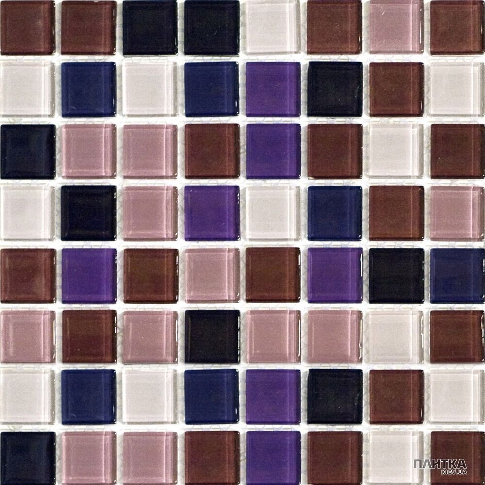 Мозаика Mozaico de Lux S-MOS S-MOS HT E65K02K01F60F91F90 фиолетовый,розовый