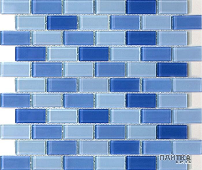Мозаїка Mozaico de Lux S-MOS S-MOS HT156 MIX C BLUE блакитний,синій