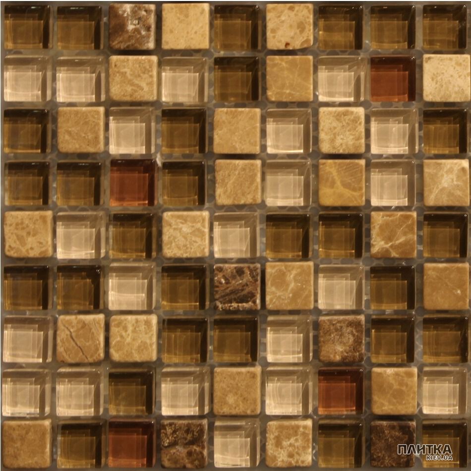 Мозаика Mozaico de Lux T-MOS T-Mos SF01 бежевый,коричневый