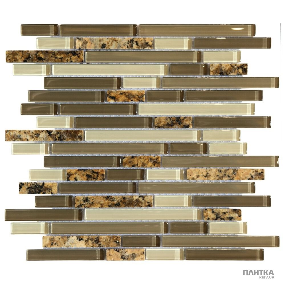 Мозаика Mozaico de Lux T-MOS T-MOS GG04 бежевый,коричневый,микс