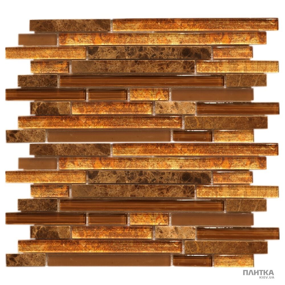 Мозаика Mozaico de Lux T-MOS T-MOS CF04+G05+EMPERADOR (L) DARK коричневый