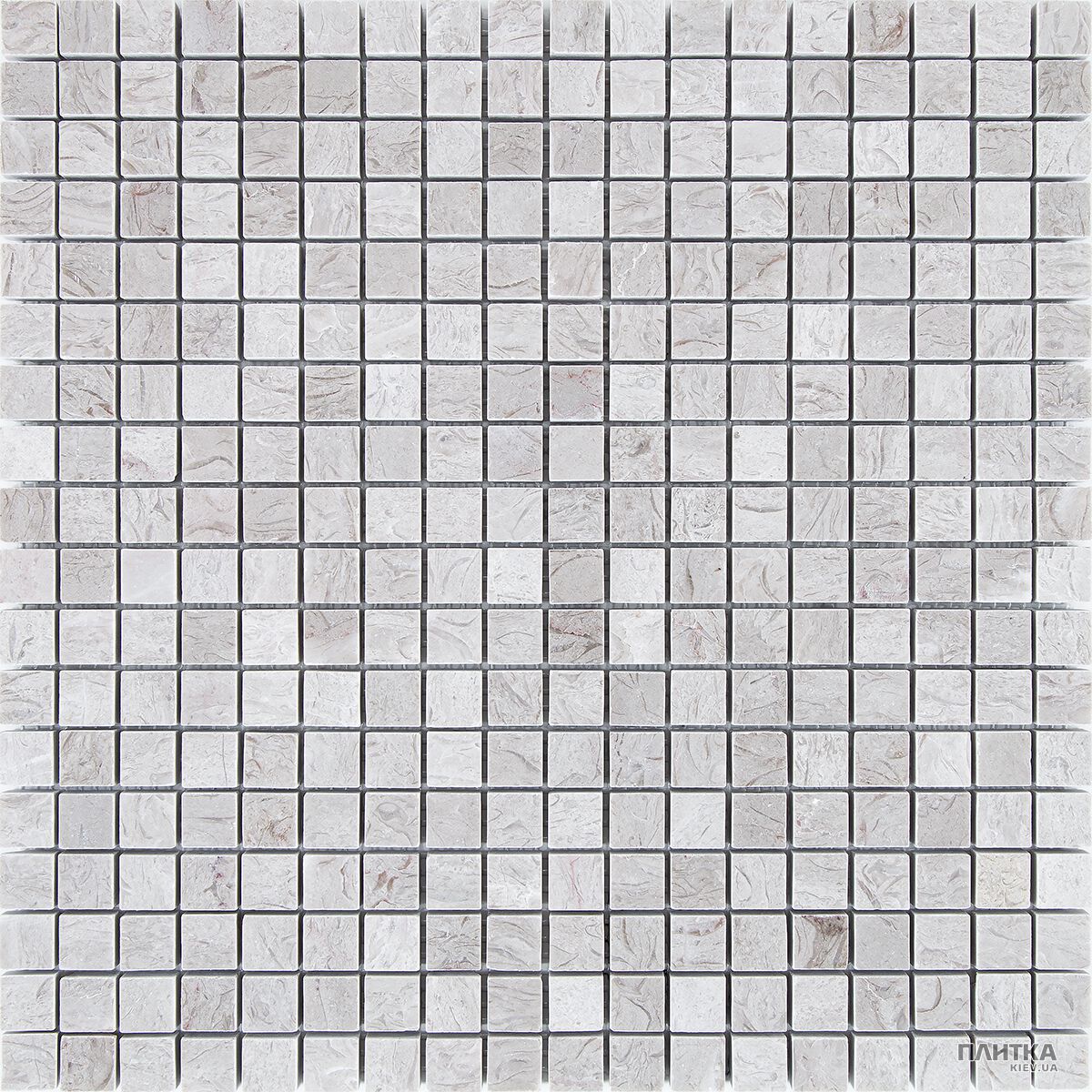Мозаика Mozaico de Lux T-MOS T-MOS GREY TRAVERTINE POLISHED белый