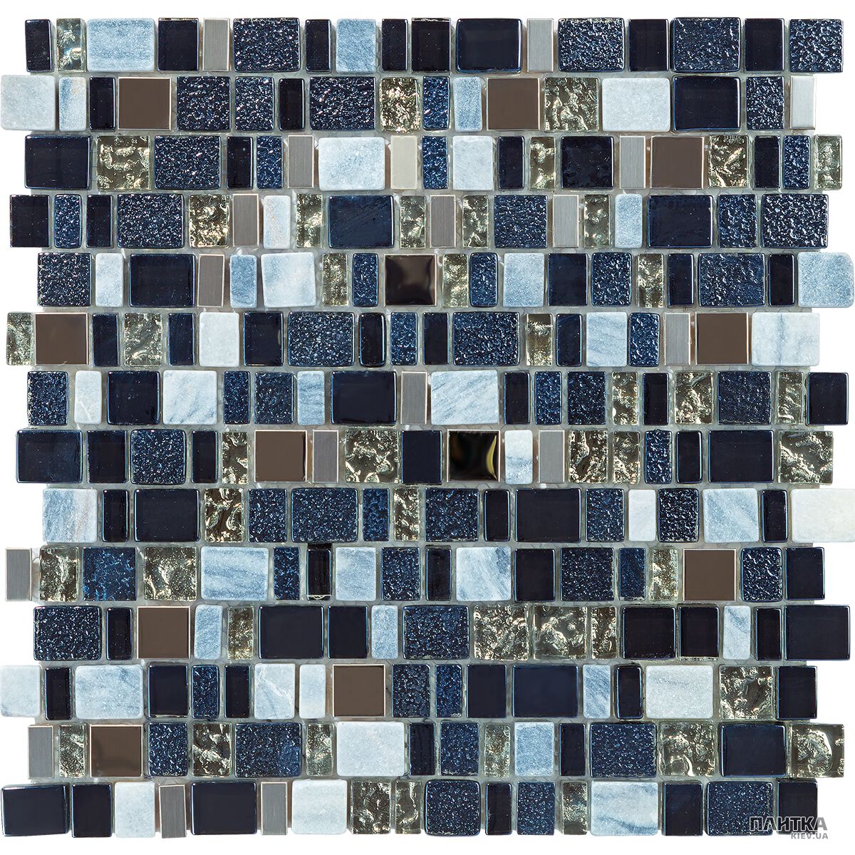 Мозаика Mozaico de Lux V-MOS V-MOS SY-03 синий,серебристый