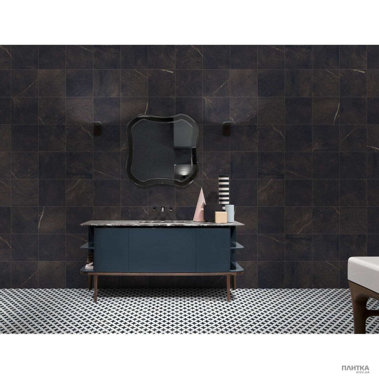 Керамогранит New Tiles Bauhaus ECED NEGRO RECT. черный