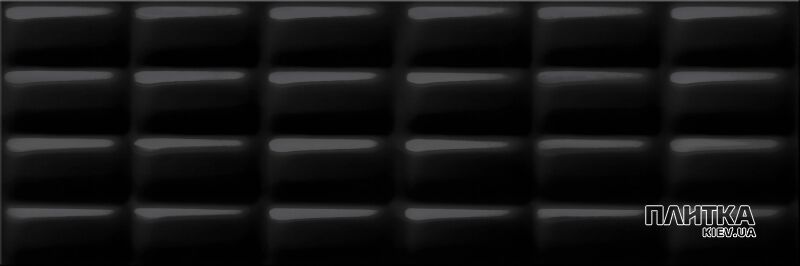 Плитка Opoczno Pret-a-Porter PRET-A-PORTER BLACK GLOSSY PILLOW STRUCTURE чорний