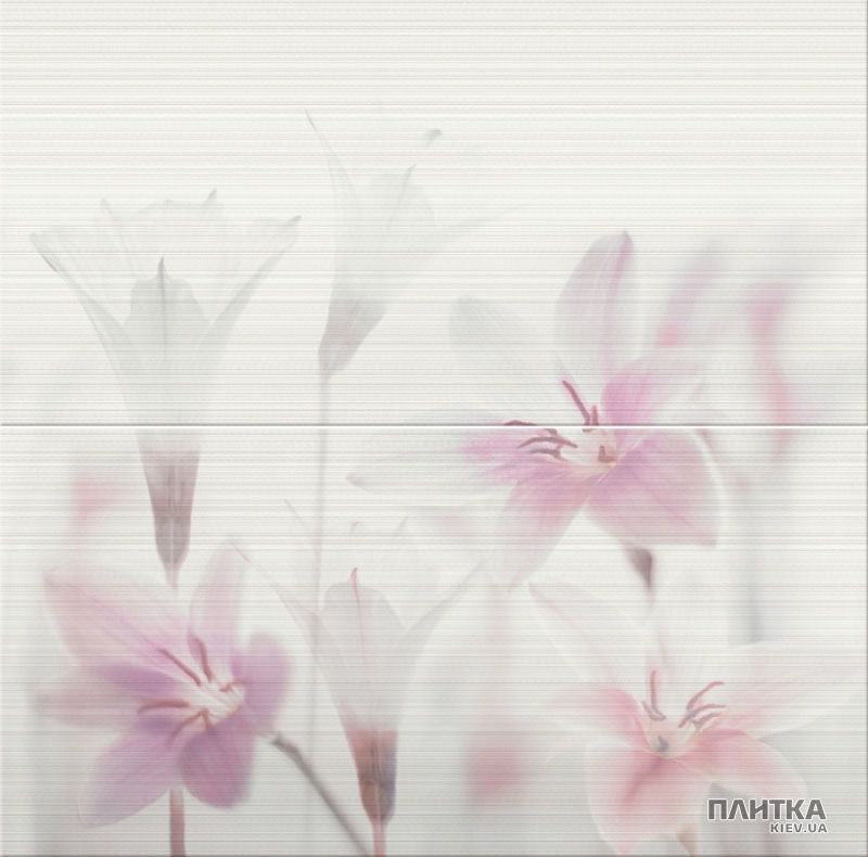 Плитка Opoczno Tensa TENSA WHITE INSERTO FLOWER декор2 білий,сірий,рожевий