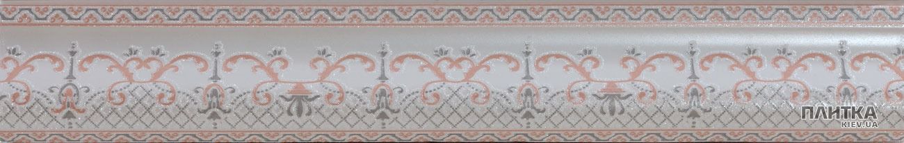 Плитка Pamesa La Maison LIST PARATI CORAL фриз оранжевый,бежево-серый