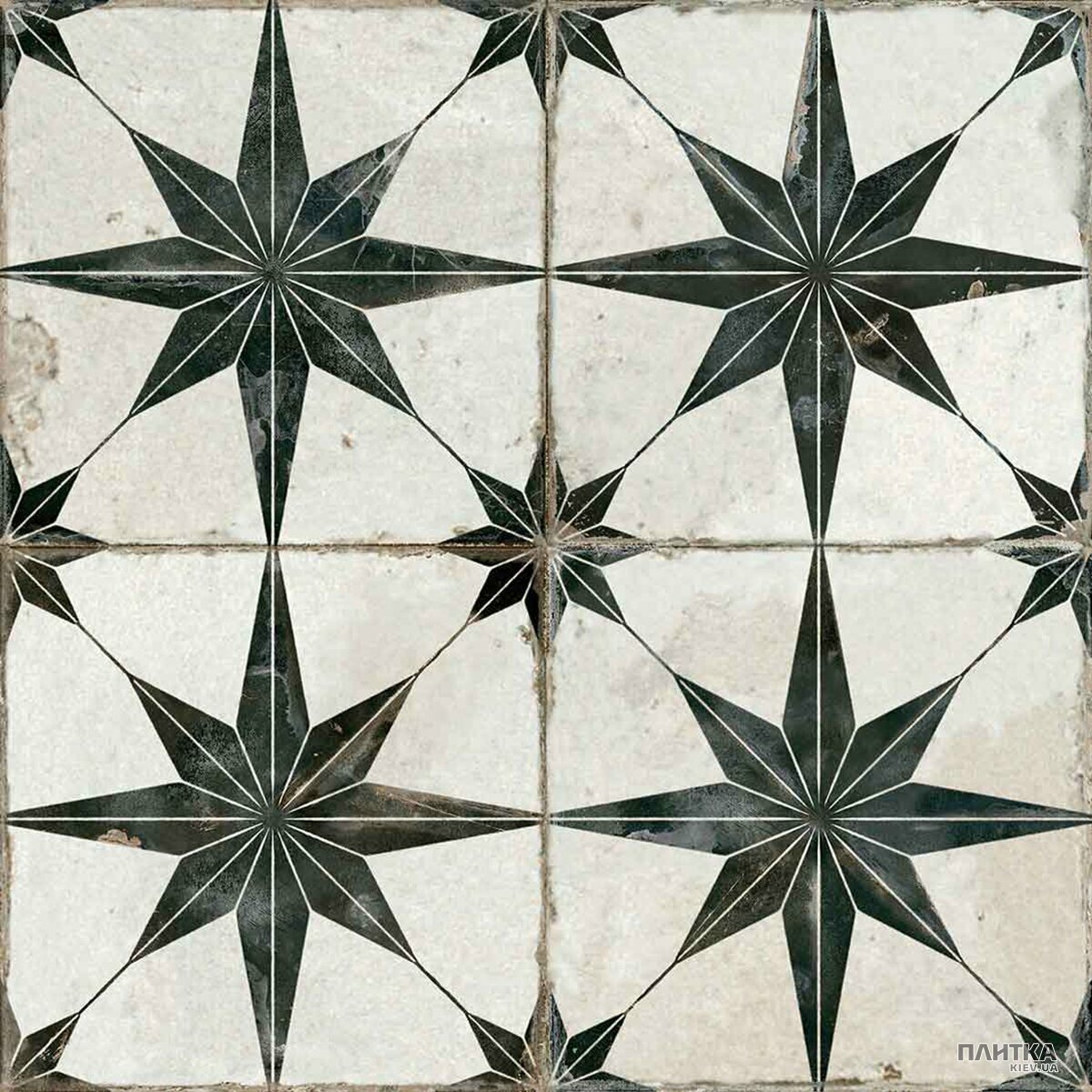 Напольная плитка Peronda FS Star FS STAR-N белый,черный - Фото 1