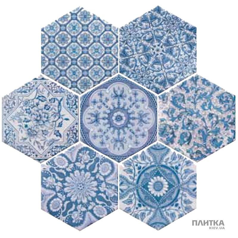 Плитка Peronda Harmony - Poitiers D.ARTIGIANO декор голубой