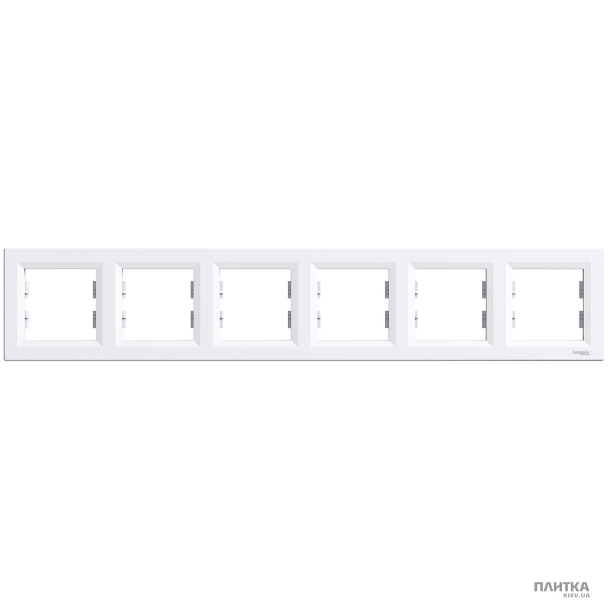 Рамка Schneider Asfora Рамка 6-постовая горизонтальная, белый белый