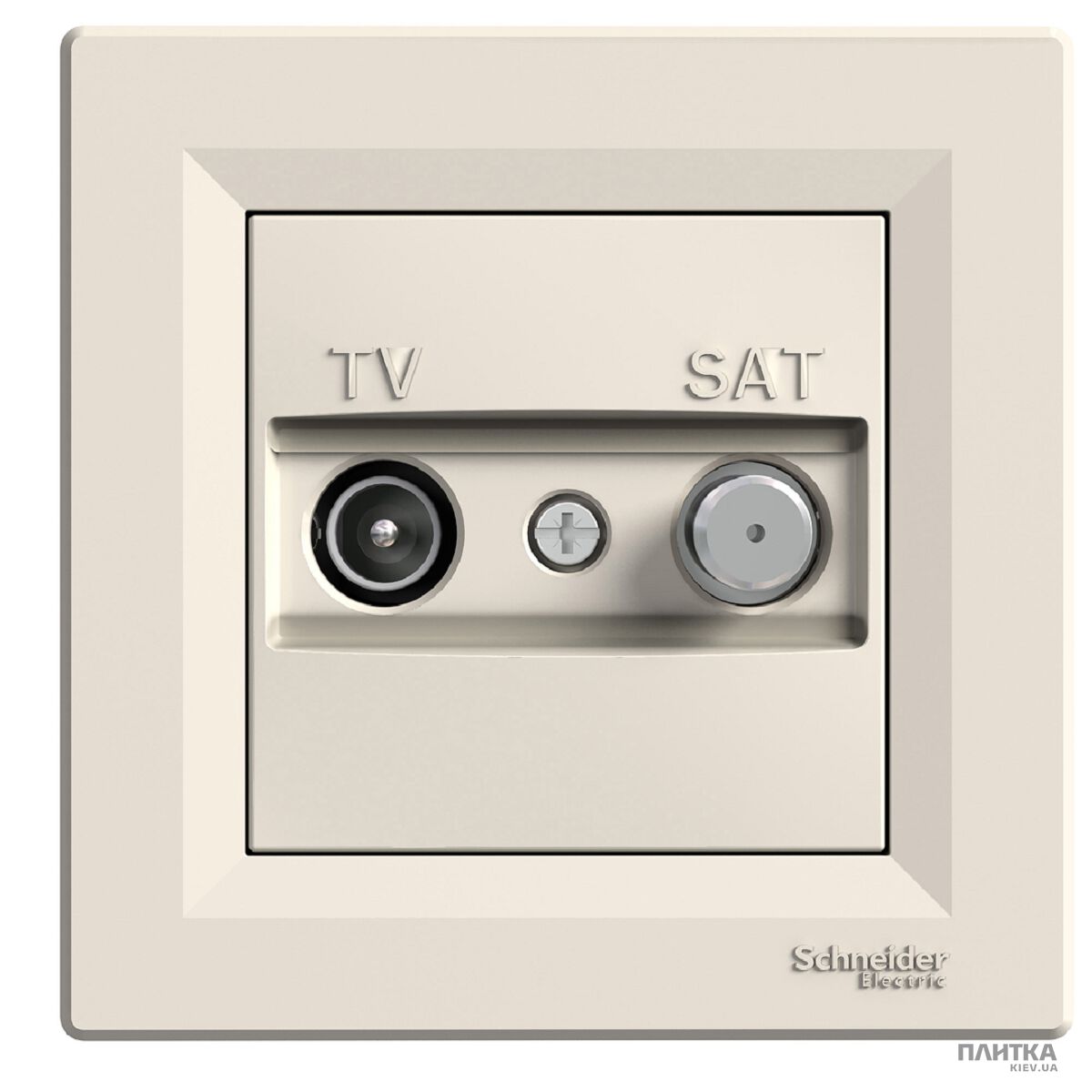 Розетка Schneider Asfora Розетка TV-SAT индивидуальная (1 dB), кремовый кремовый