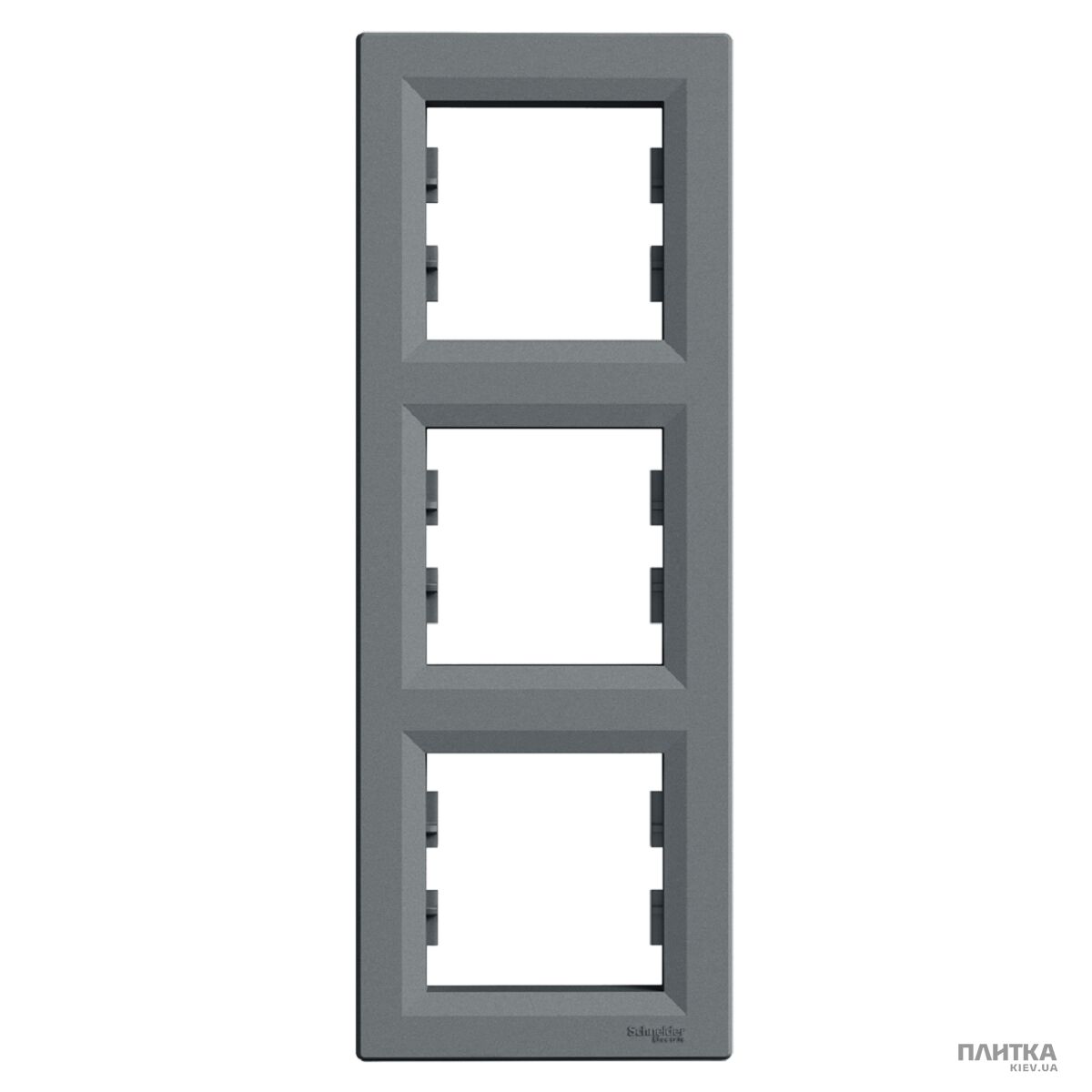 Рамка Schneider Asfora Рамка 3-постова вертикальна, сталь сталь