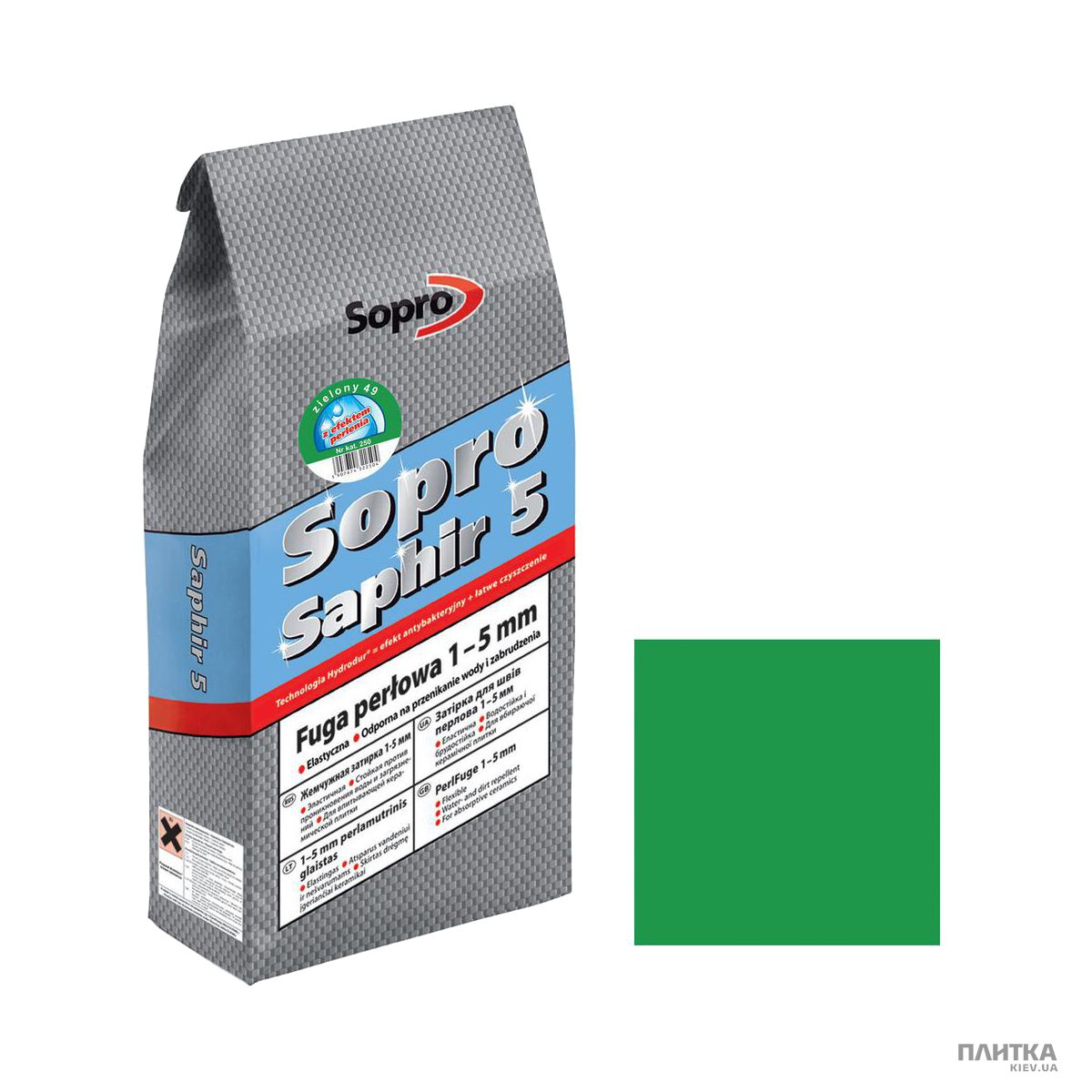 Заповнювач для швів Sopro SOPRO Зат Saphir250(49)/2кг зелена