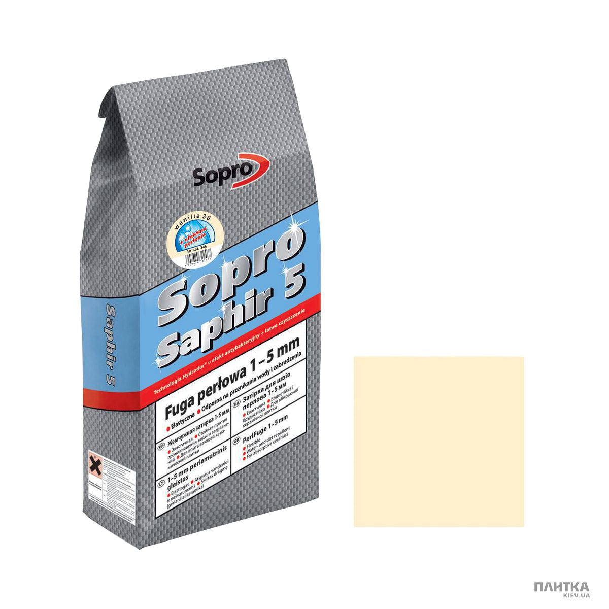 Затирка Sopro SOPRO Зат Saphir246(30)/2кг ваниль