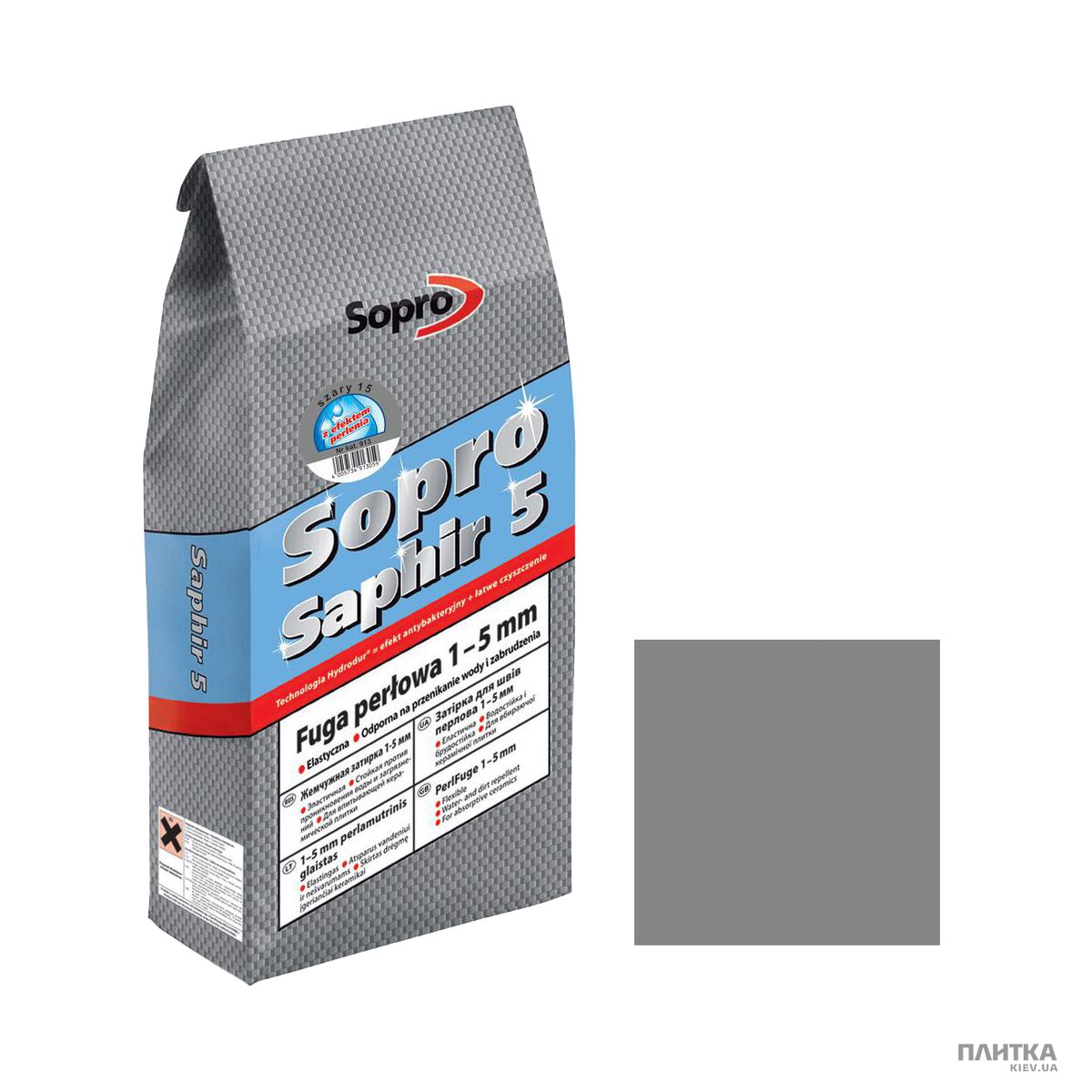 Затирка Sopro SOPRO Зат Saphir913(15)/5 серый