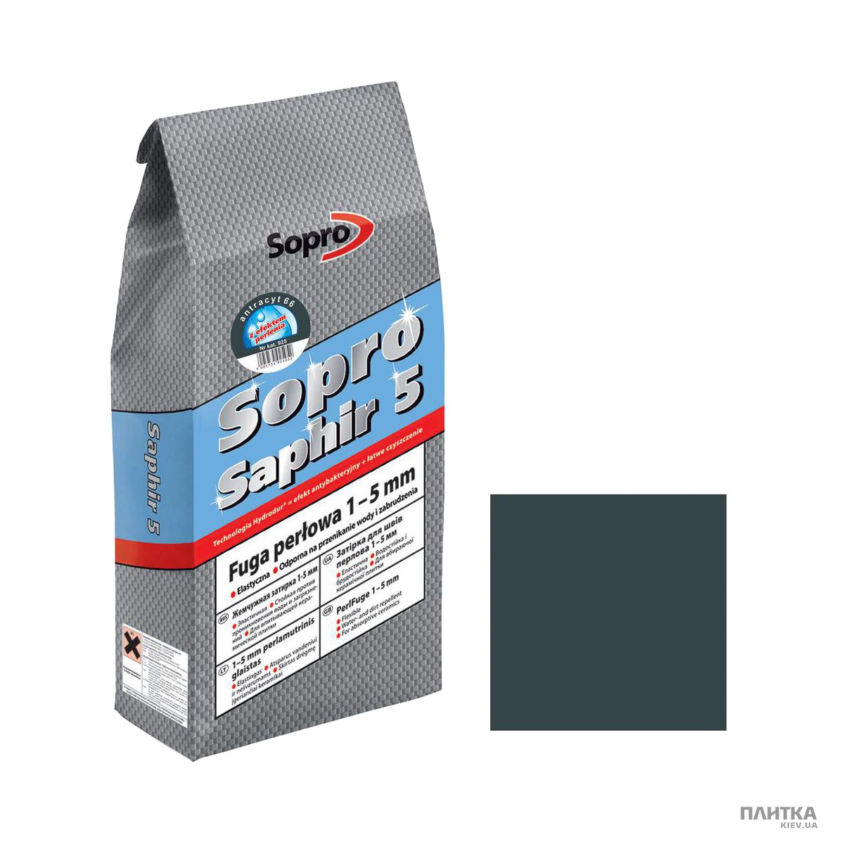 Затирка Sopro SOPRO Зат Saphir925(66)/2 антрацит