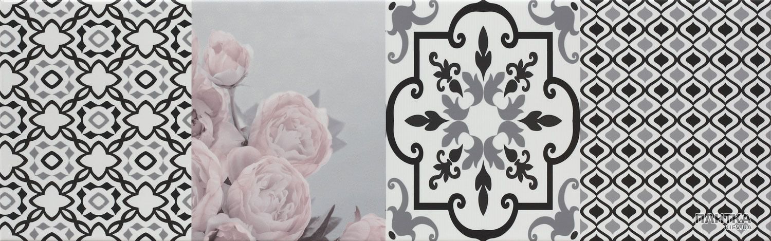 Плитка Venus Icon ICON DECORE GLOSSY LOUNGE декор5 белый,серый,розовый,черный