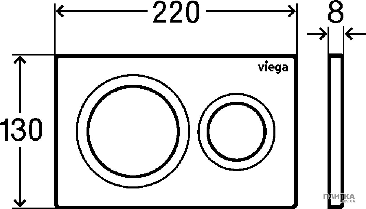 Кнопка для змиву Viega Visign 773779 Visign for Style 20 Клавіша, хром хром