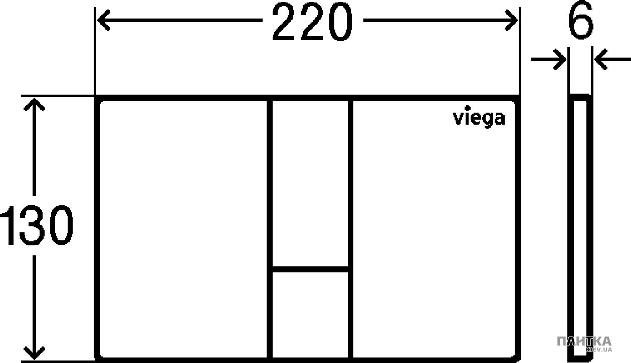 Кнопка для смыва Viega Visign 773304 Visign for Style 24 Клавиша, черный черный