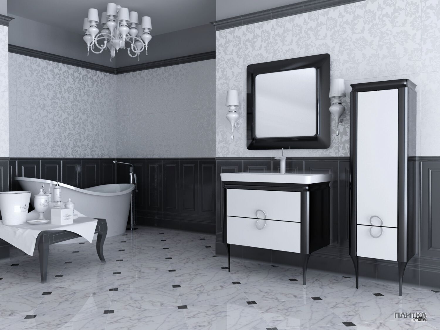 Зеркало для ванной Ювента Ticino TcМ-80 80 см черный