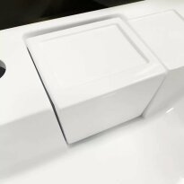 Раковина Adamant Washer WASHER колір білий, 590x590 з отв. для змішувача та переливом білий - Фото 4