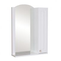 Зеркало для ванной Аква Родос Классик 60 см с правосторонним шкафчиком белый - Фото 1
