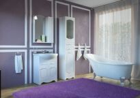 Дзеркало для ванної Аква Родос Классик 60 см з шафкою праворуч білий - Фото 3