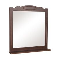Зеркало для ванной Аква Родос Классик Зеркало 65см с полкой и 2 подстветками (итальянский орех) коричневый,орех