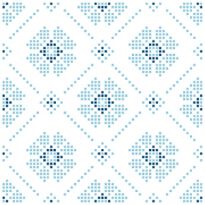 Плитка Almera Ceramica Вишиванка ВЫШИВАНКА ГОЛУБАЯ 1 плитка белый,голубой,черный - Фото 1