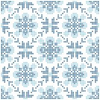 Плитка Almera Ceramica Вишиванка ВИШИВАНКА БЛАКИТНА 4 плитка білий,блакитний,чорний - Фото 1