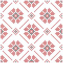 Плитка Almera Ceramica Вишиванка ВЫШИВАНКА КРАСНАЯ 1 плитка белый,красный,черный - Фото 1