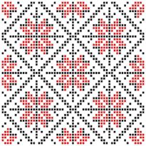 Плитка Almera Ceramica Вишиванка ВЫШИВАНКА КРАСНАЯ 2 плитка белый,красный,черный - Фото 1